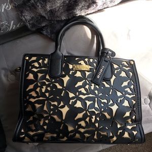 Used bebe Hand Bag Black & Gold